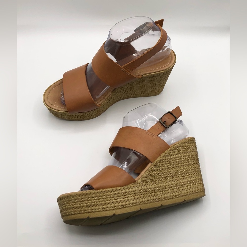 Seychelles Anthropologie Tan Leather Wedge Heels Women’s Size 9